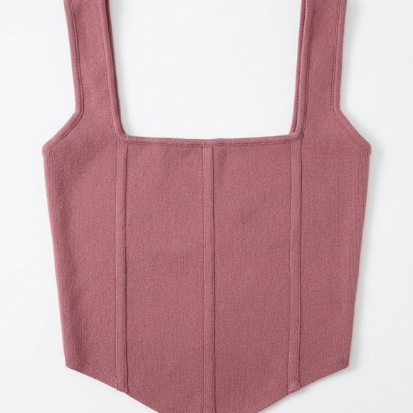 Zara Tops - Zara Knit Corset Top – Dusty Rose | Large
